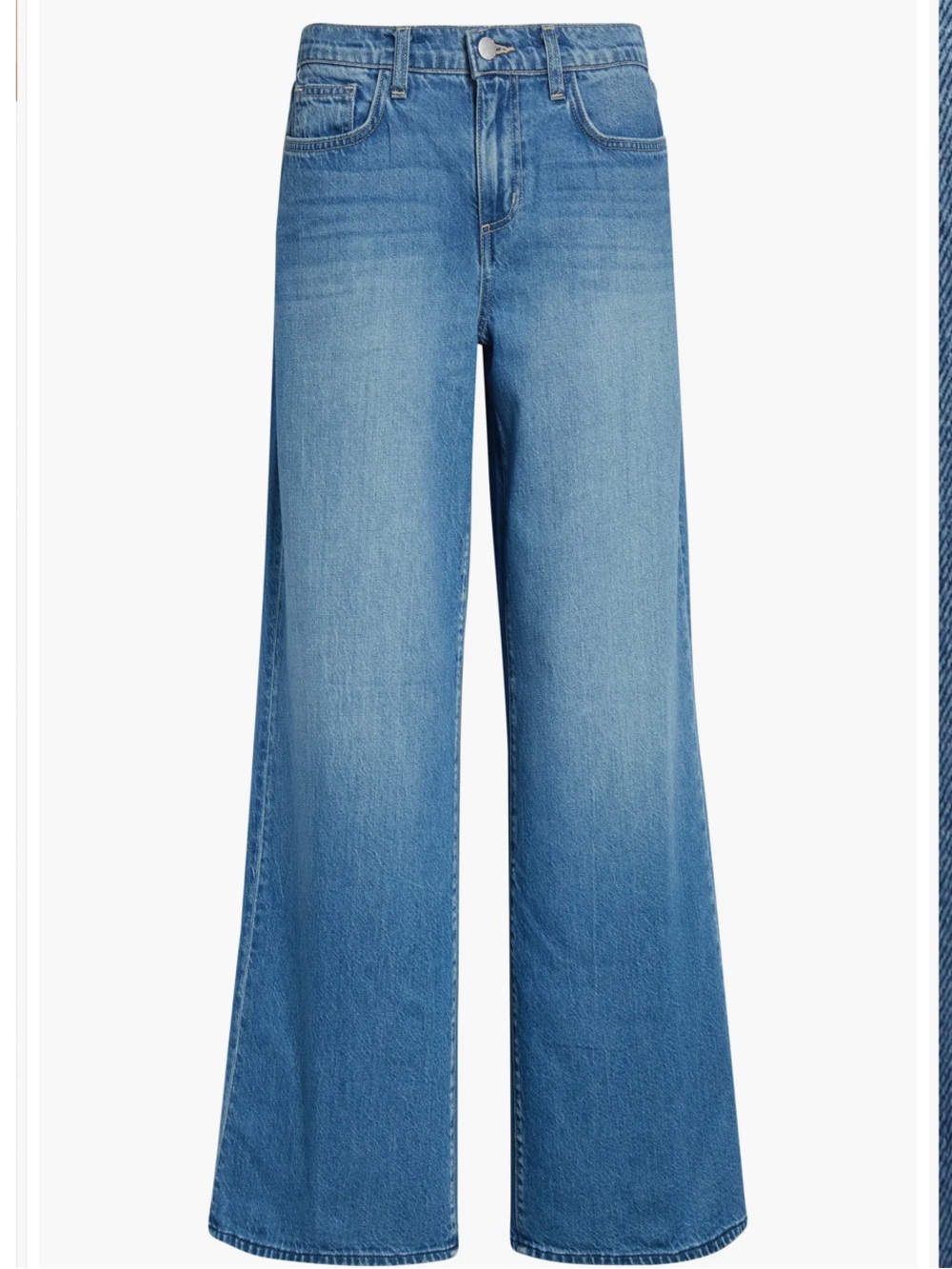L'AGENCE Alicent in Figuera Light Blue Wide-Leg Jeans Size 27 - Picture 3 of 4